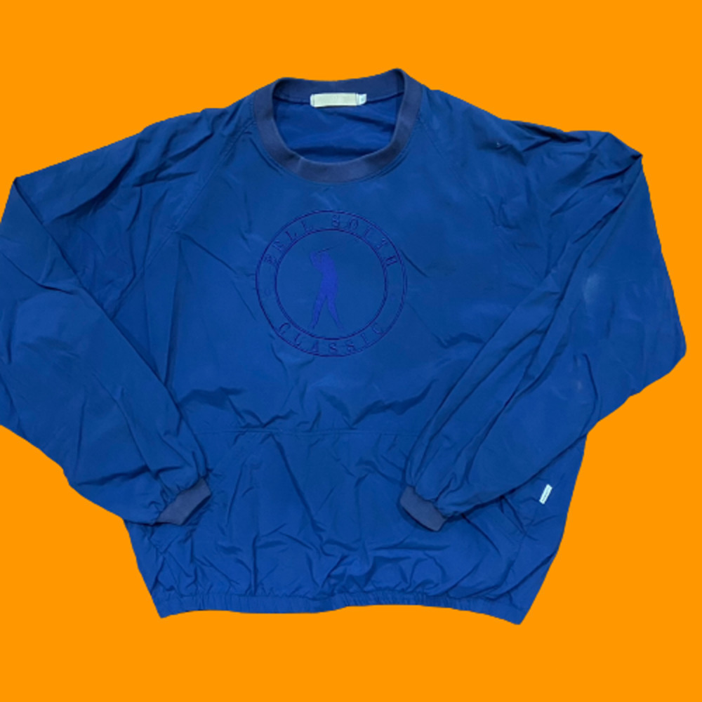 Bell South Classic VTG Golf Tournament Pullover Tonal Navy Blue Windbreaker XXL